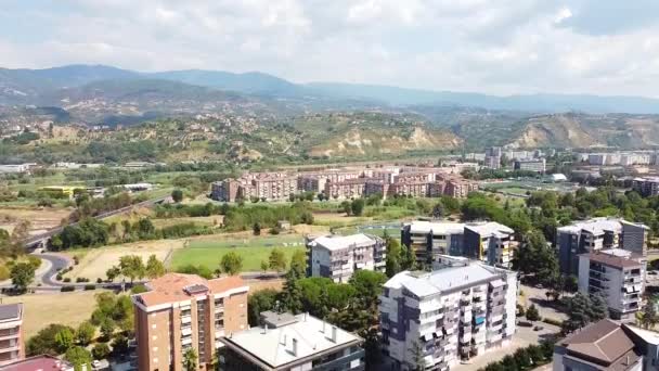 Widok Powietrza Budynki Mieście Rende Prowincja Cosenza Włochy — Wideo stockowe