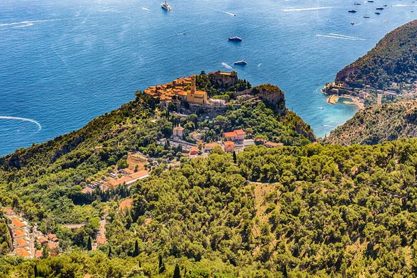 Vista Panoramica Sulla Costa Della Costa Azzurra Vicino Alla Città — Foto Stock