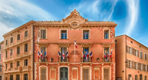 Fassade Des Rathauses Der Altstadt Von Saint Tropez Cote Azur — Stockfoto