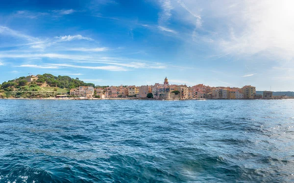 Vista Panorámica Saint Tropez Costa Azul Francia Ciudad Complejo Mundialmente —  Fotos de Stock