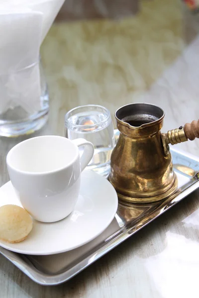모로코 커피, 아랍 커피, 터키식 커피 설치 — 스톡 사진