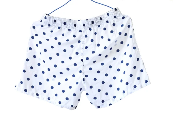 Boxer short with polka dots isolated in white — Stock Photo, Image