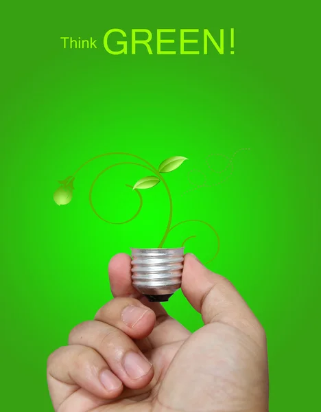 Think green concept — Stock Photo, Image