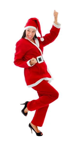 Weihnachtsmann tanzt nach der Partitur — Stockfoto