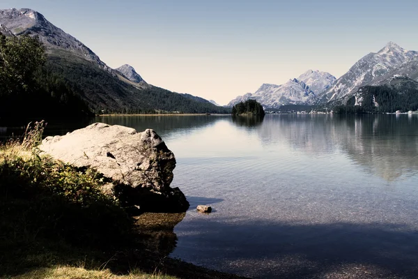 Engadine lake near st. moritz — Stock Photo, Image