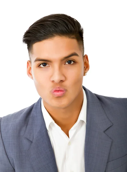Latino jongen expressie en emotie — Stockfoto