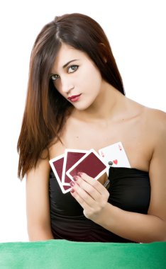 Kadın poker ve casino' oyuncu