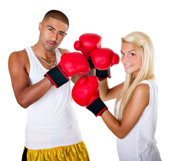 Pareja interracial jugando —  Fotos de Stock