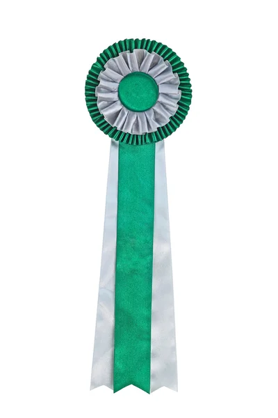 Green ribbon award — Stock Photo, Image