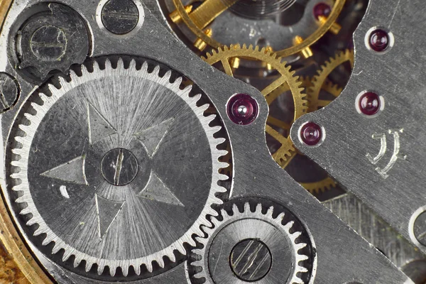 Clockwork närbild — Stockfoto