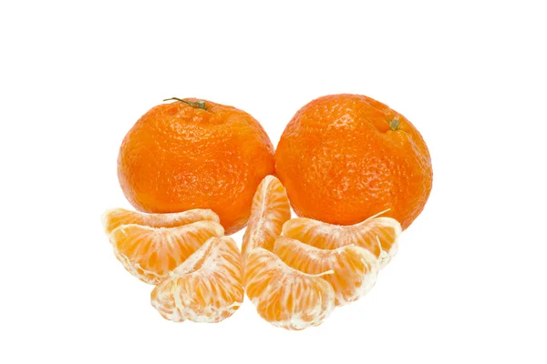 Tangerines with slices — Stock Photo, Image