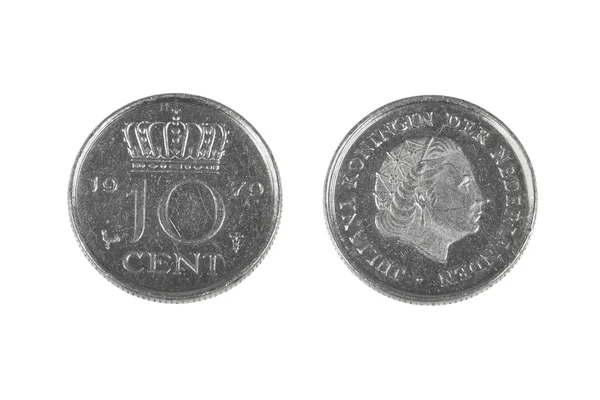 Ten cents coin from Netherlands — Stock Photo, Image