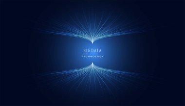 Soyut Dijital Hologram Büyük Veri Görselleştirmesi.