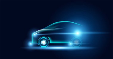 Resimde, elektrikli arabaların elektrik enerjisi soyut elektrikli arabalardır. Gelecek enerjisi