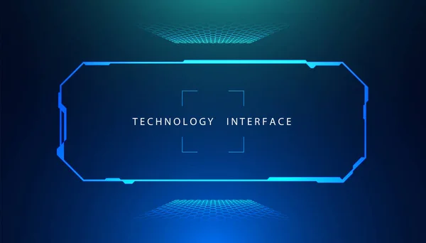 Tecnología Abstracta Futurista Concepto Hud Interfaz Holograma Copia Espacio Innovación — Vector de stock
