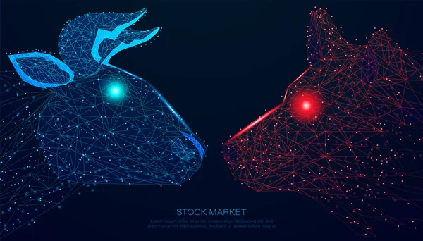 Abstract Polygon Spot Bull Market Bear Market Stock Market Trend — Stockový vektor