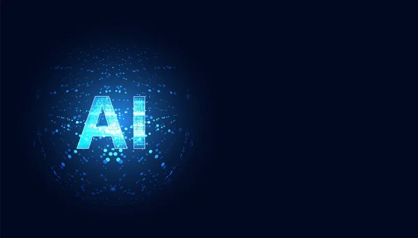 Abstract Artificial Intelligence Atomic Technology Background Computer Systems Digital — Διανυσματικό Αρχείο