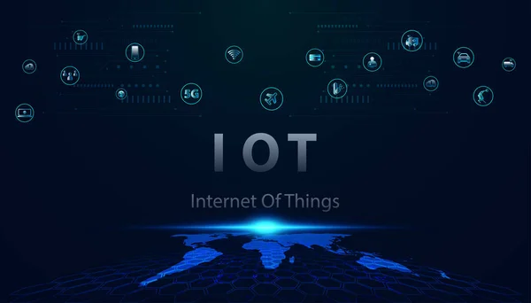 Abstract Internet Things Concept City Iot Internet Things Communication Network — 图库矢量图片