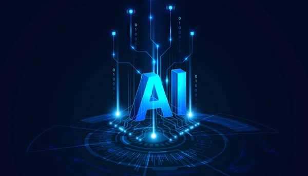Soyut devre bağlantısı, modern sistem, yapay zeka mekanizması Blue Digital yüksek teknoloji Fütürist Modern.vektör çizimi.