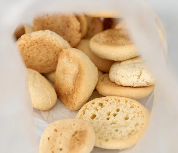 Biscoitos de coco fechar dentro da embalagem — Fotografia de Stock