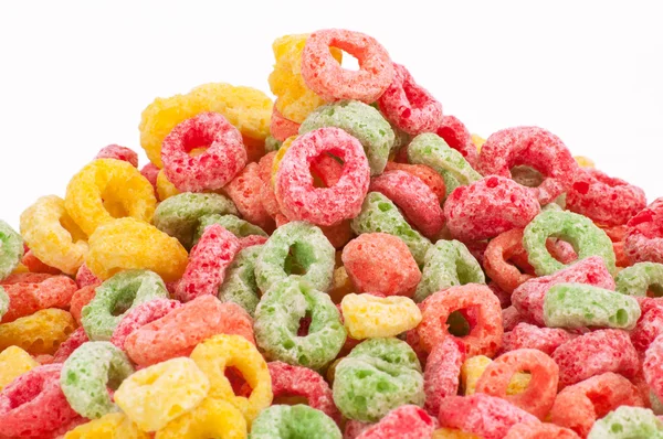 Primer plano de cereales de frutas coloridas —  Fotos de Stock
