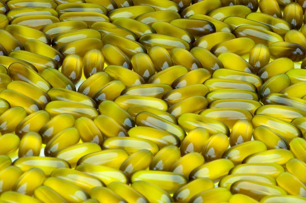 Nahaufnahme einer Gruppe weicher Gel-Kapseln — Stockfoto
