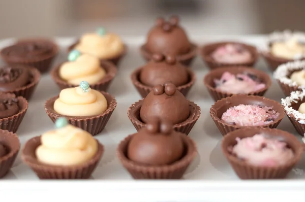 Cierre de Trufas de Chocolate — Foto de Stock