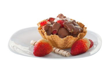 beyaz zemin üzerine Brezilyalı fondü