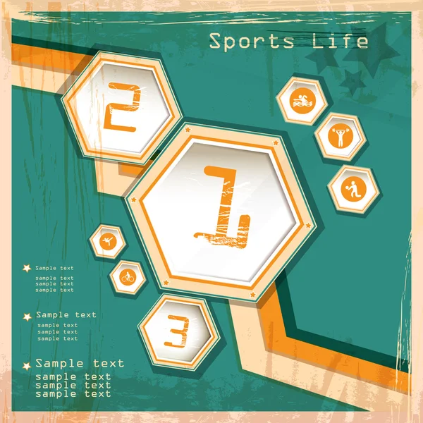 Sports background vintage — Stock Vector