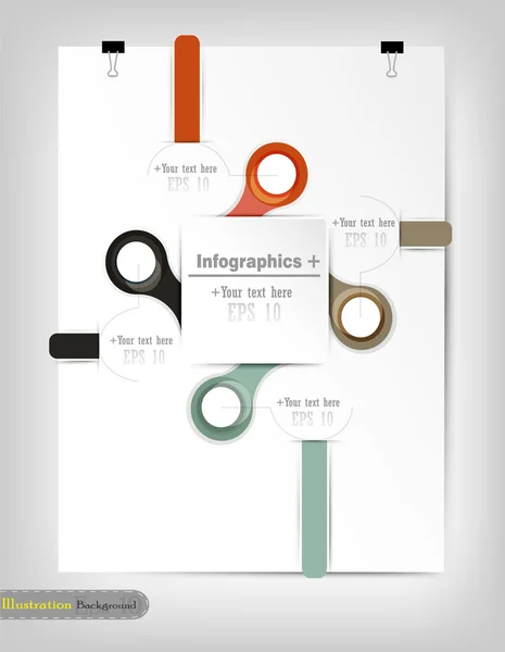 Modello di progettazione infografica — Vettoriale Stock