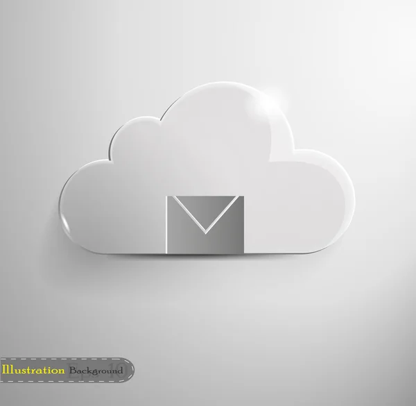 Cloud concept background with icon — Stock Vector