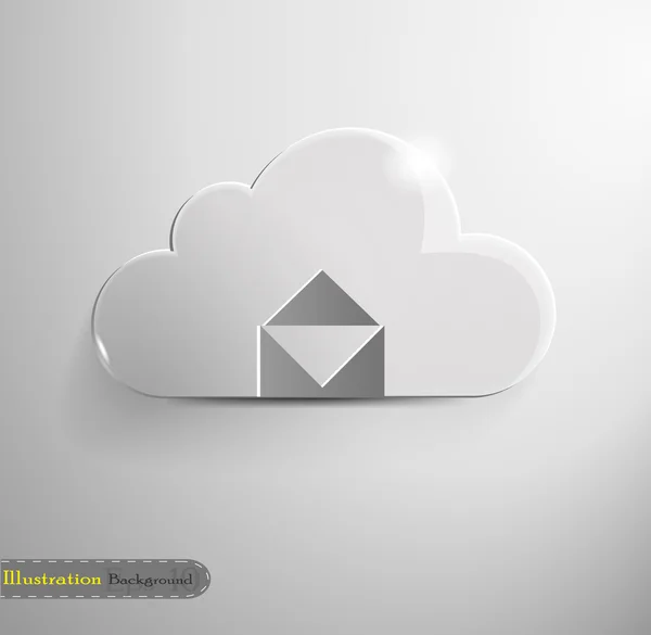 Cloud concept background with icon — Stock Vector