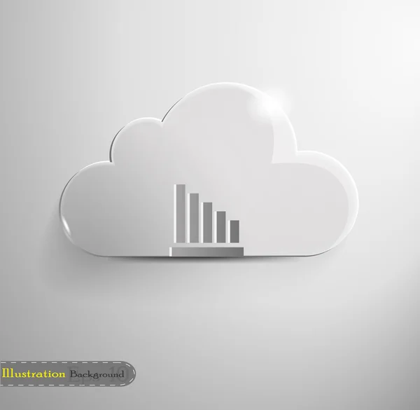 Cloud concept background with icon — Stock Vector