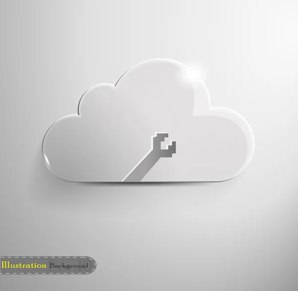 Concept Cloud arrière-plan avec icône — Image vectorielle