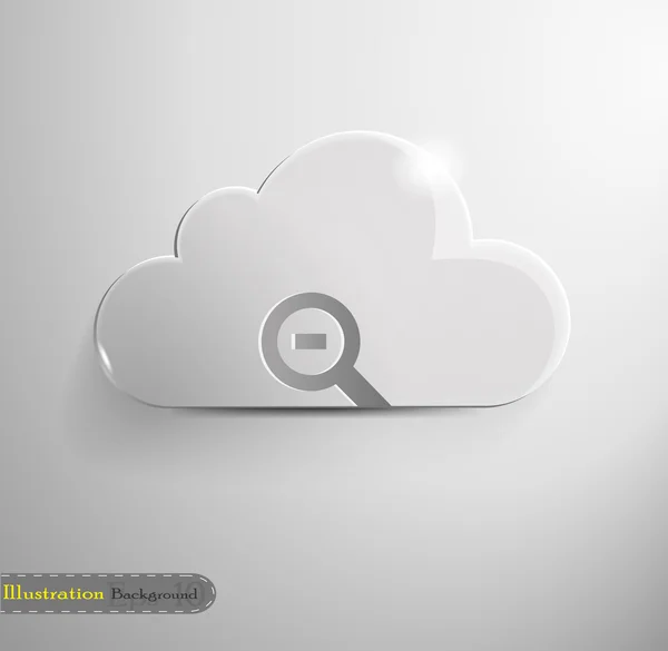 Cloud concept background with icon — Stock Vector