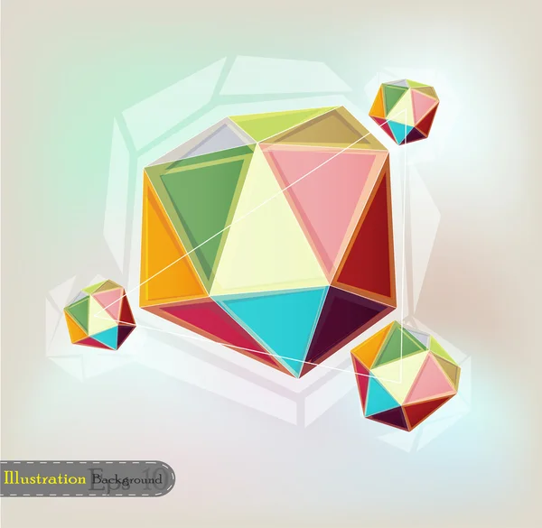 다채로운 기하학적 배경 — 스톡 벡터
