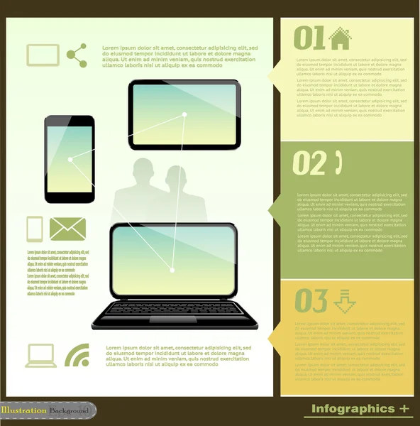 Kommunikációs infographic illusztráció mobiltelefon Jogdíjmentes Stock Illusztrációk