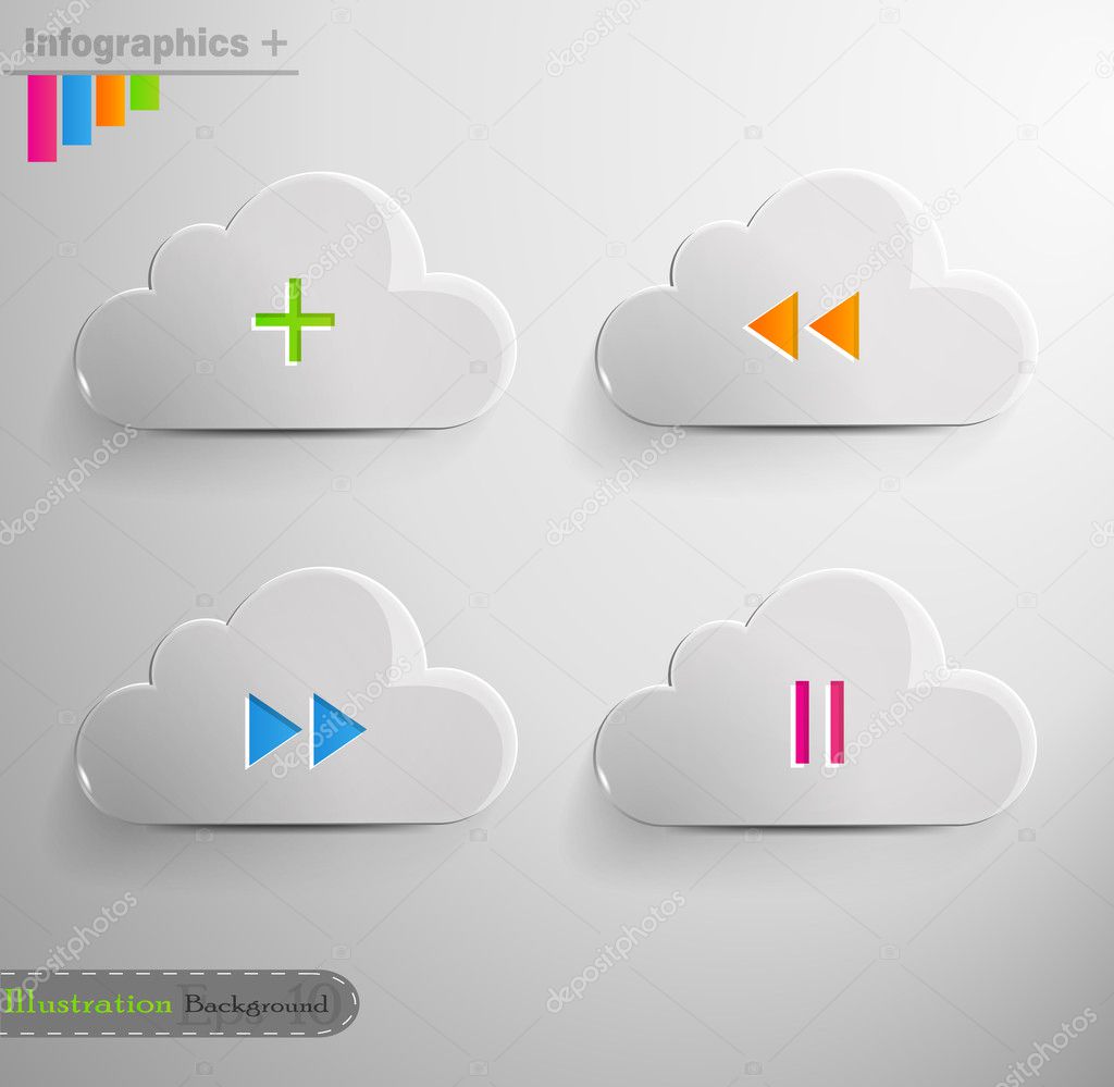 Cloud concept music background