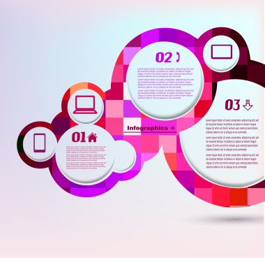 Vektör tasarım elemanları ile soyut arkaplan.