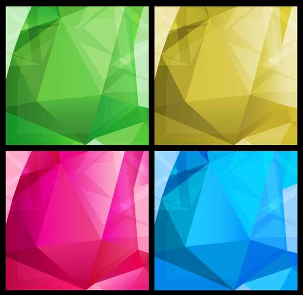 Colorful geometric background set — Stock Vector