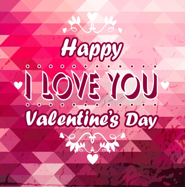 Happy Valentines Day Card — Stock Vector