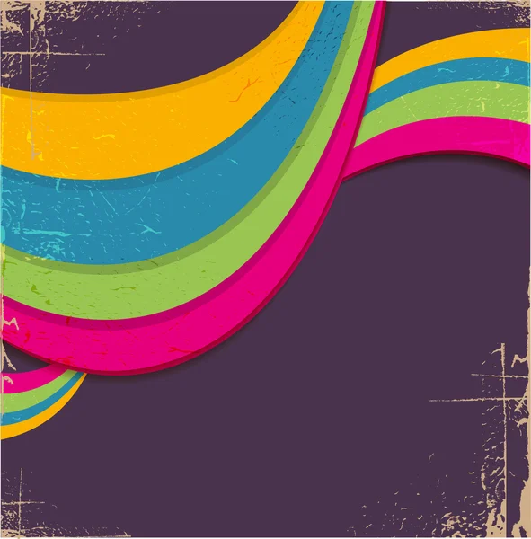 Linii retro abstracte colorate — Vector de stoc