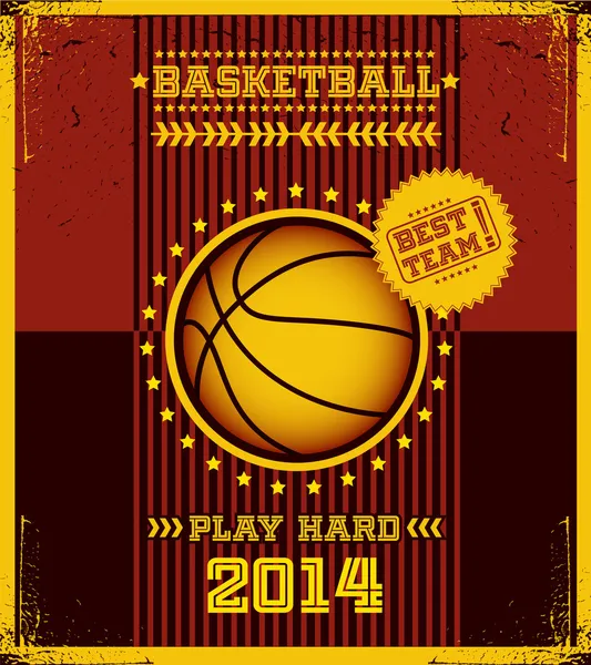 Basketballposter. — Stockvektor