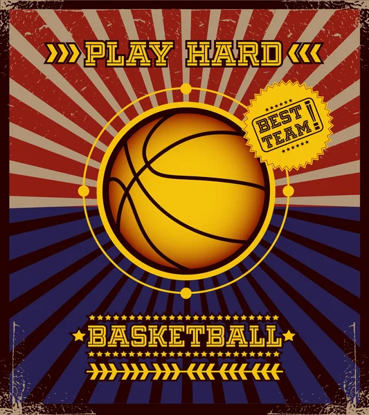 Basketbol poster. — Stok Vektör