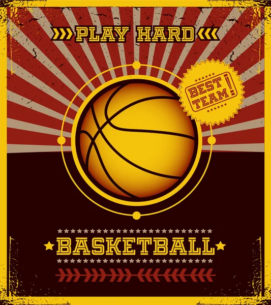Afiche baloncesto . — Vector de stock