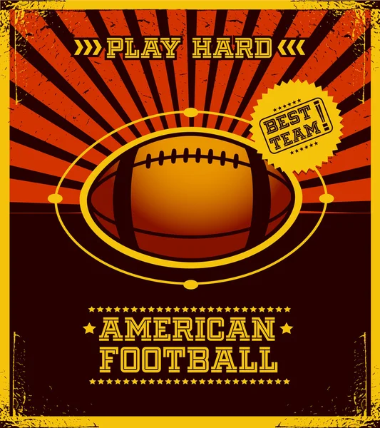 American football poster. — Stock Vector