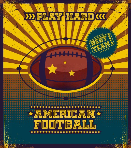 American football poster. — Stock Vector