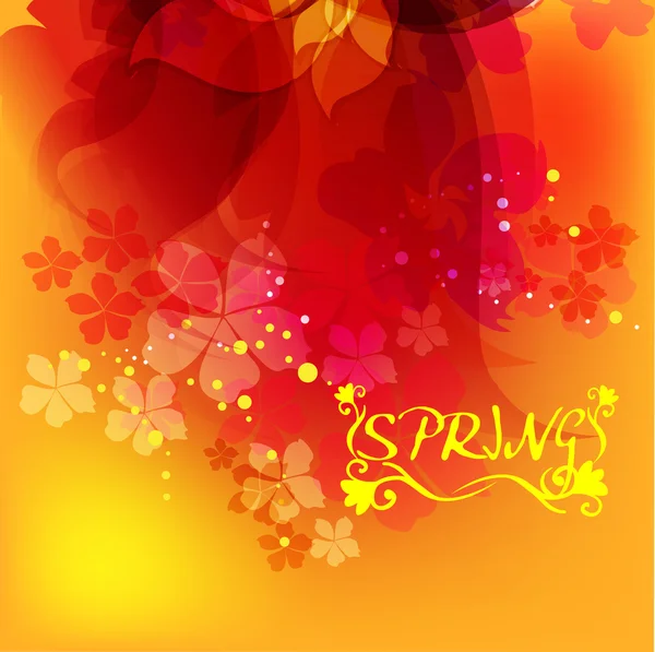 Primavera flor fondo — Vector de stock