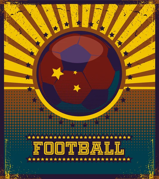 Football art vectoriel de style rétro — Image vectorielle