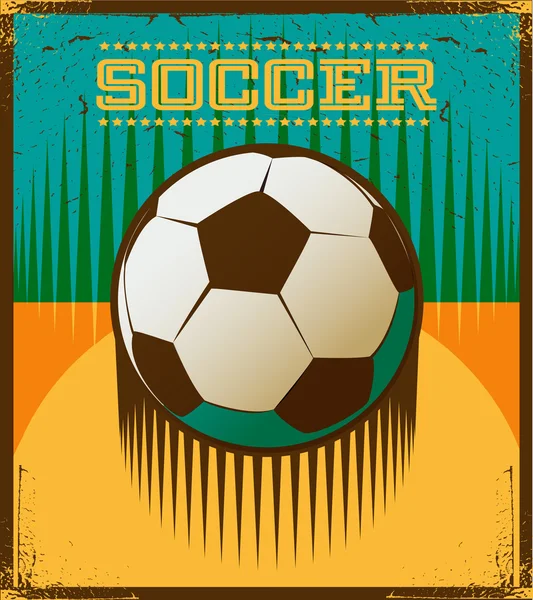 Football art vectoriel de style rétro — Image vectorielle